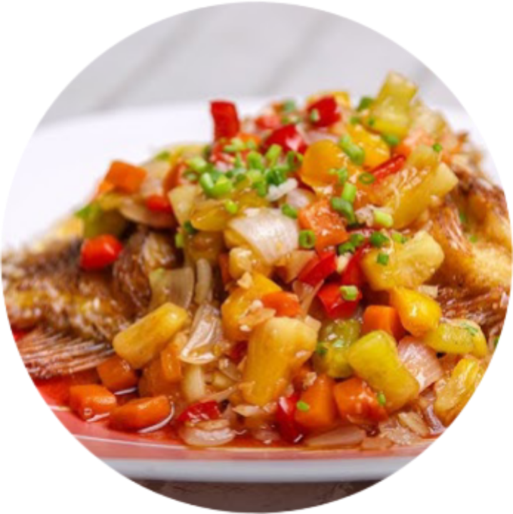 ត្រីចៀនជូអែម មួយក្បាល