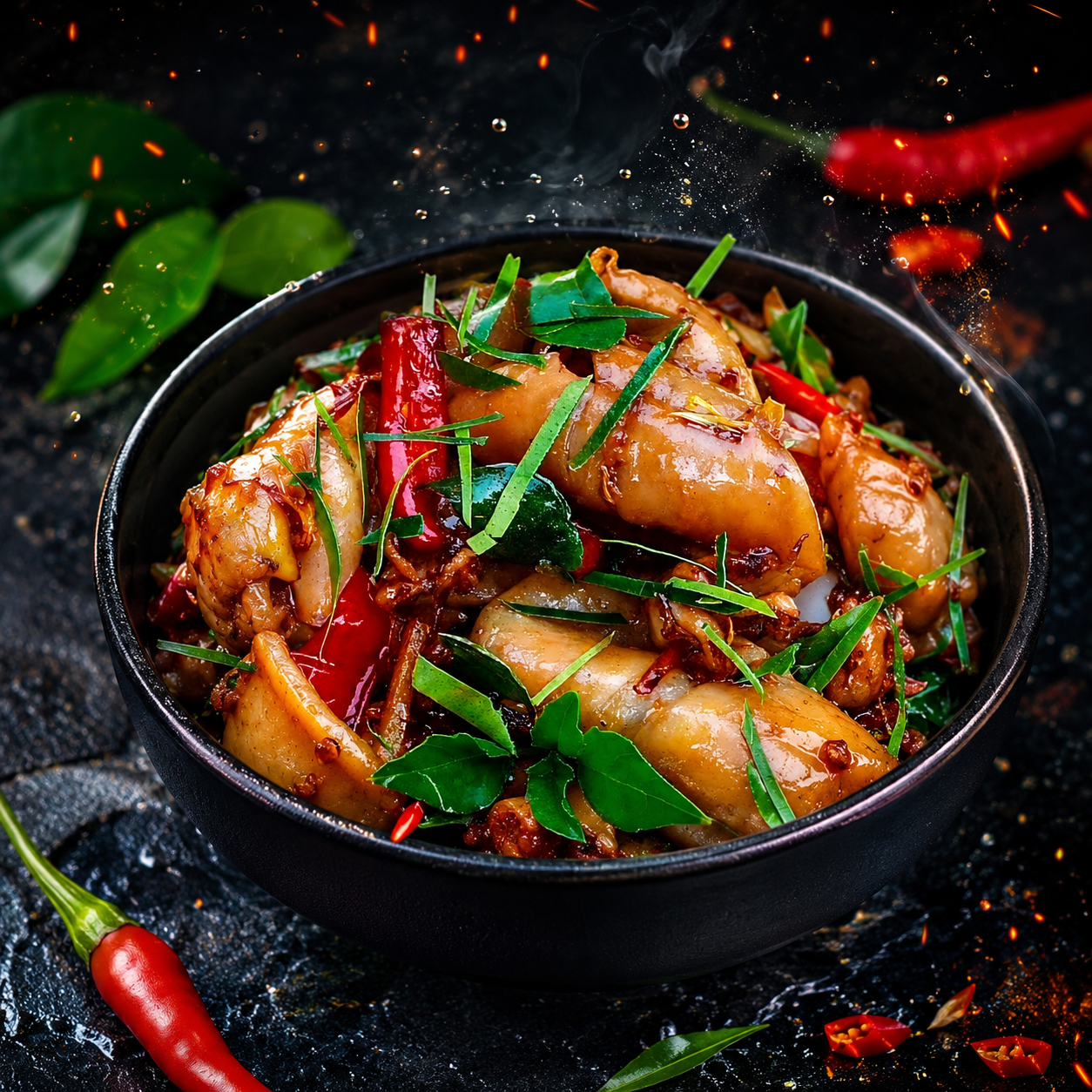 យីហ៊ឺបំពងស្លឹកក្រូចសើច