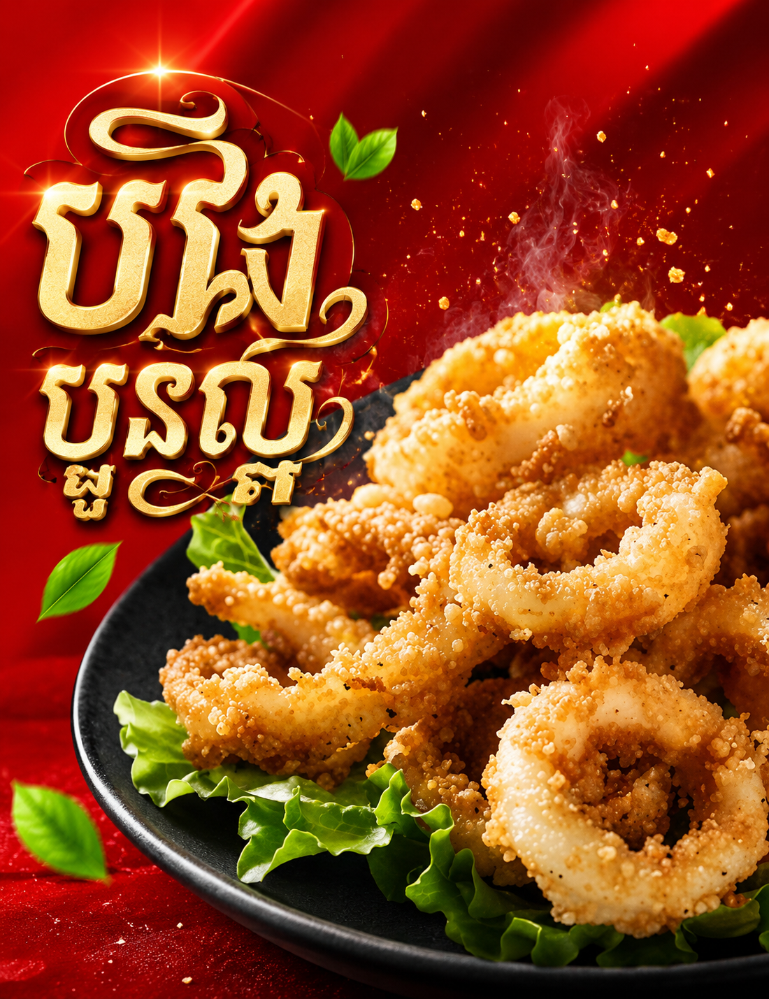 មឹកបំពងម្សៅស្រួយស្រឹប