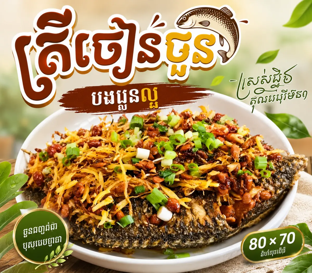 ត្រីចៀនជួន មួយក្បាលធំ