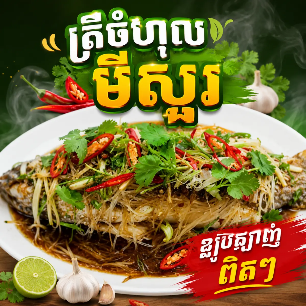 ត្រីចំហុយមីសួរ មួយក្បាលធំ